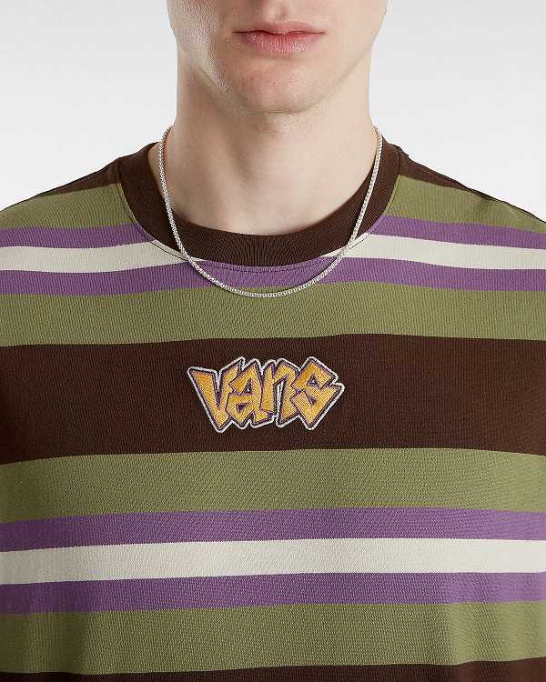 Men Vans Wilton Long Sleeve Knit T Shirts Green Malaysia | VN9265347