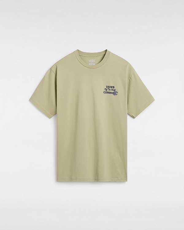 Men Vans Wrenched T Shirts Beige Malaysia | VN5392681