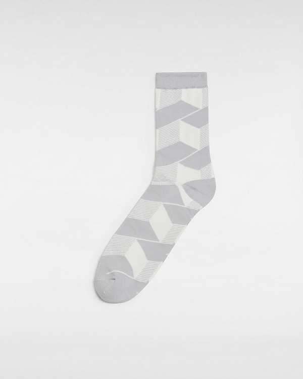 Unisex Vans Authentic Crew (1 Pair) Socks White Malaysia | VN8026457