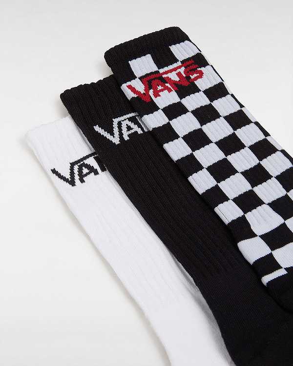 Unisex Vans Classic Crew (3 pairs) Socks Black Malaysia | VN6513982