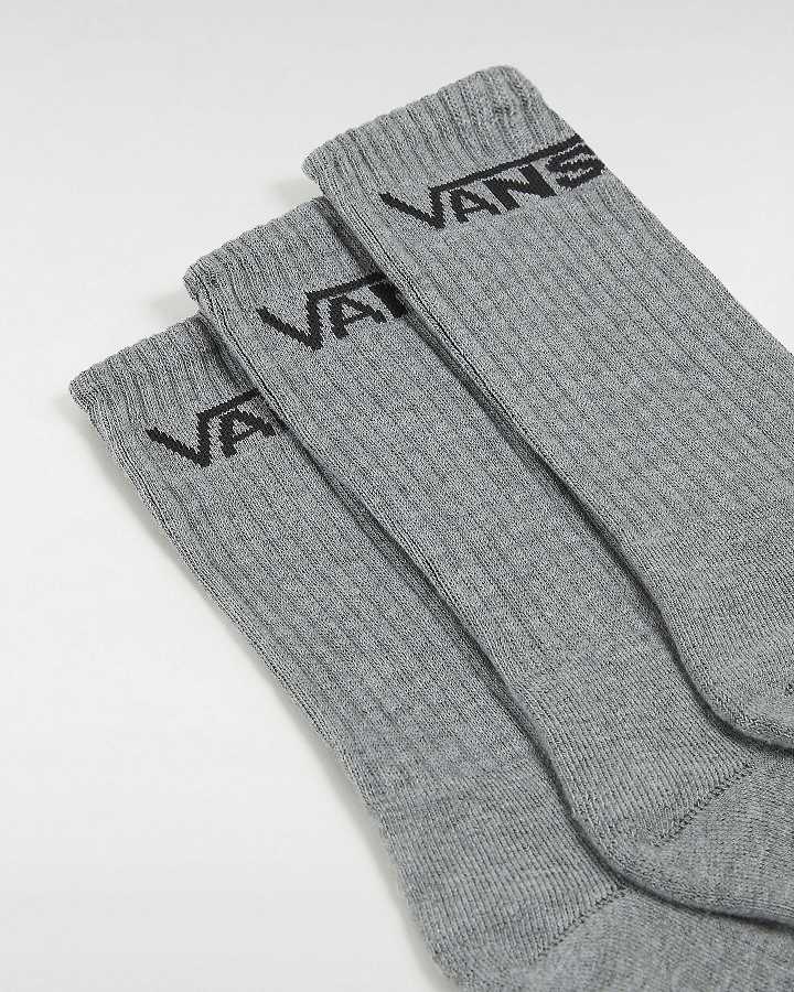 Unisex Vans Classic Crew (3 pairs) Socks Grey Malaysia | VN5130946