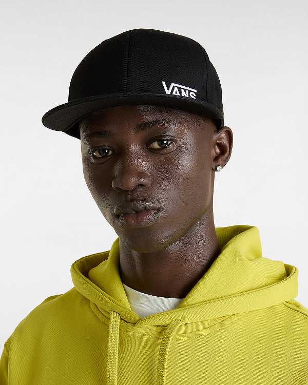 Unisex Vans Splitz Flexfit Hats Black Malaysia | VN9421867