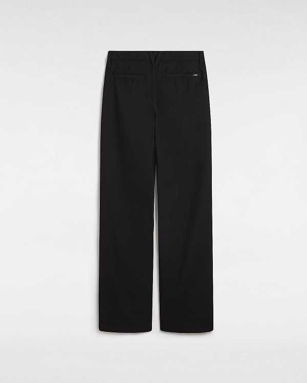 Women Vans Alder Relaxed Pleated Pants Black Malaysia | VN5967213