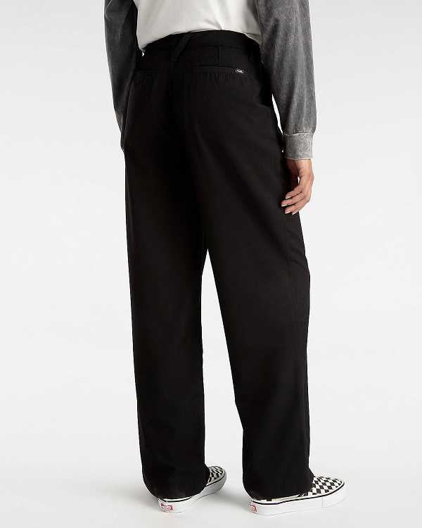 Women Vans Alder Relaxed Pleated Pants Black Malaysia | VN5967213