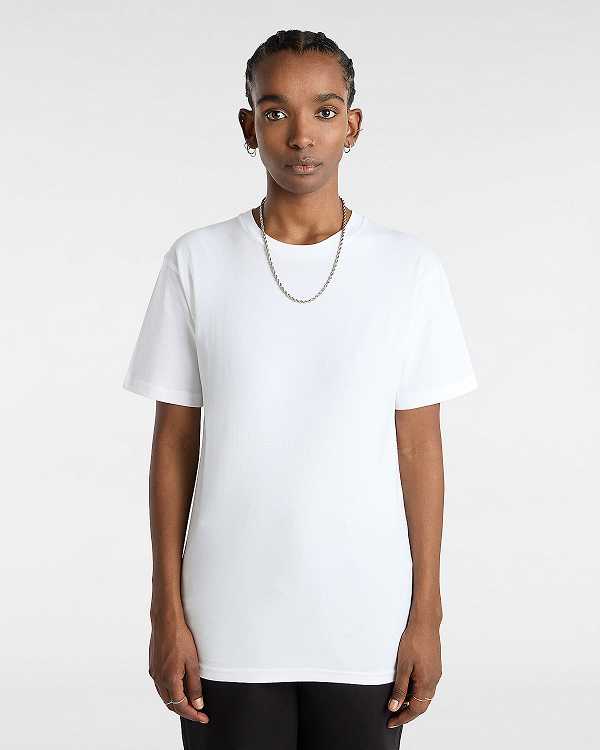 Women Vans Basic T Shirts White Malaysia | VN0451263