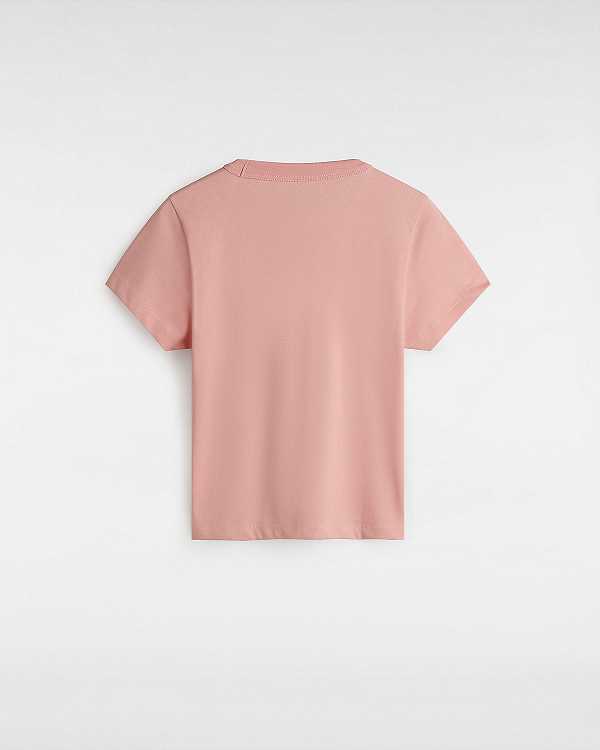 Women Vans Basic mini T Shirts Pink Malaysia | VN0492678