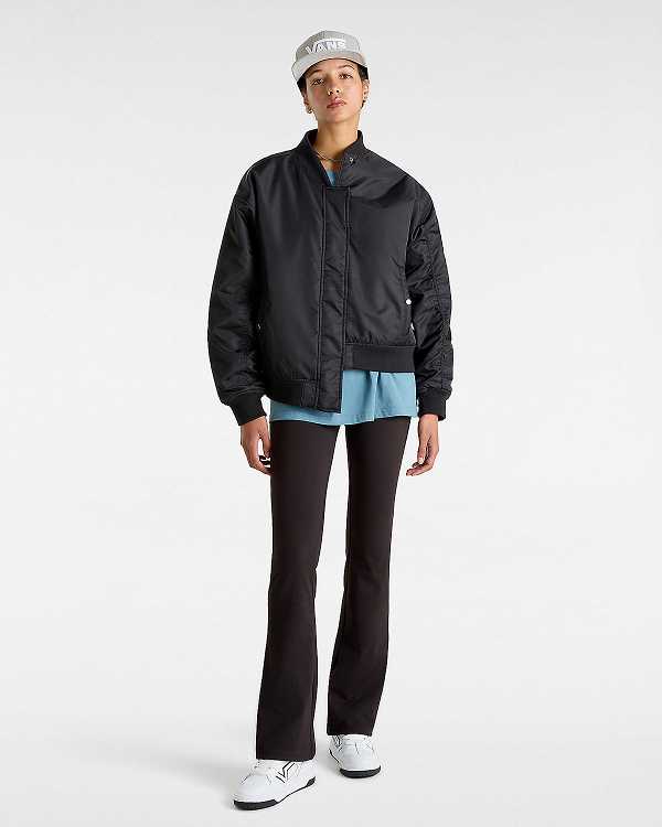 Women Vans Bennett Bomber Jackets Black Malaysia | VN2893504