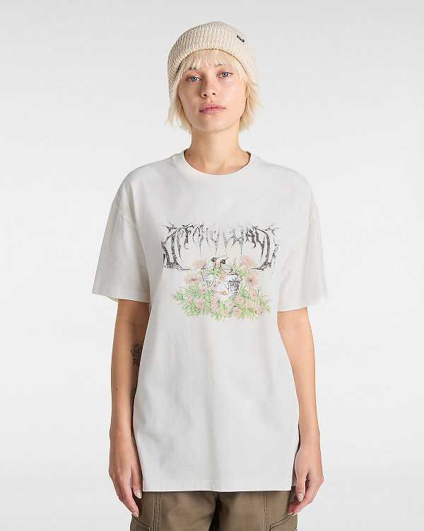 Women Vans Birdbath T Shirts White Malaysia | VN2695173