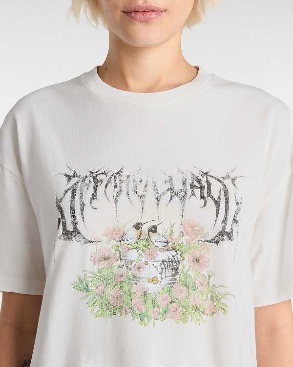 Women Vans Birdbath T Shirts White Malaysia | VN2695173