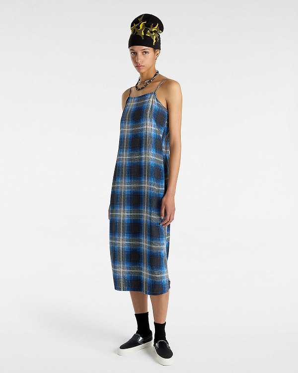 Women Vans Camden Slip Dress Blue Malaysia | VN5416387