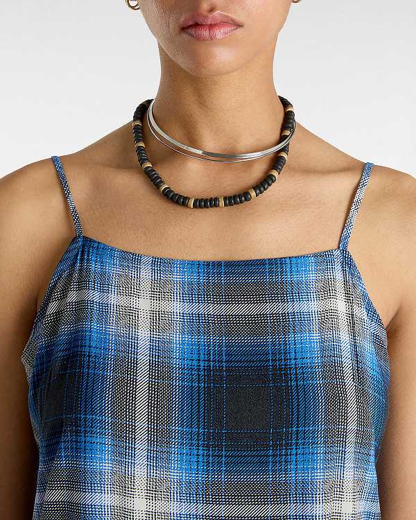 Women Vans Camden Slip Dress Blue Malaysia | VN5416387