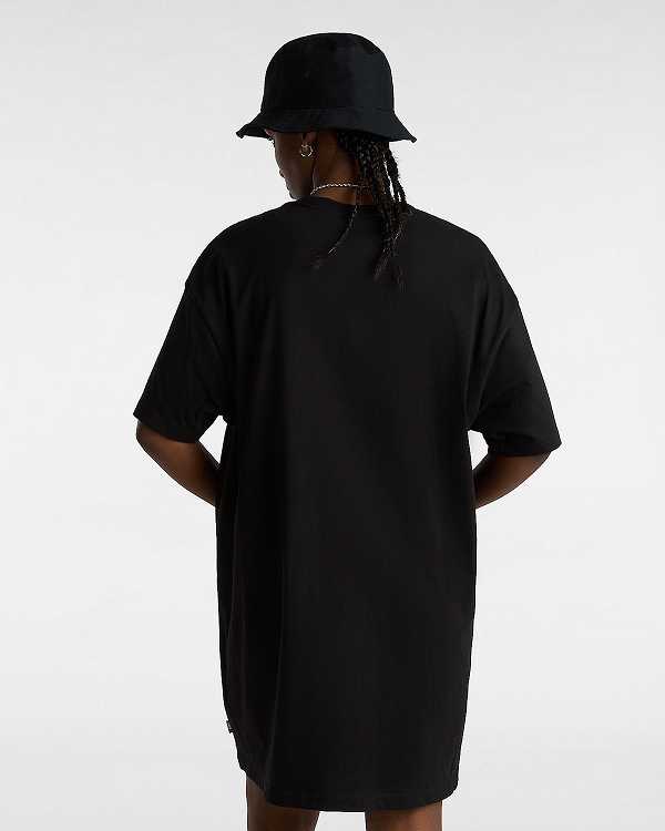Women Vans Center Vee Tee Dress Black Malaysia | VN2910368