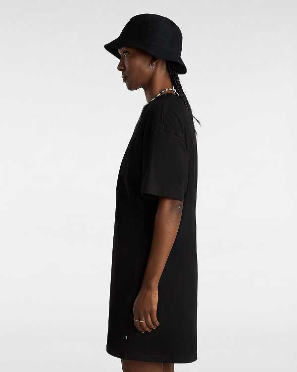Women Vans Center Vee Tee Dress Black Malaysia | VN2910368