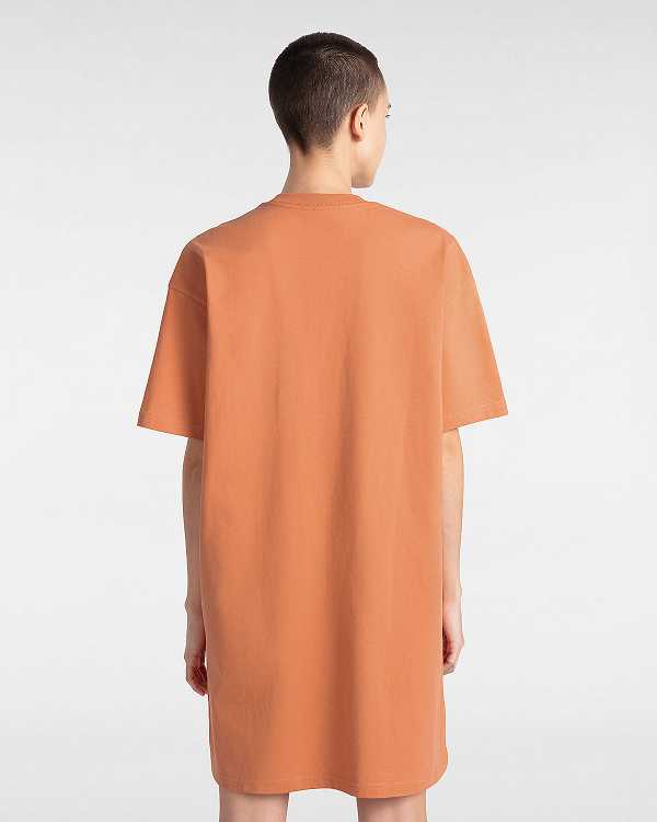 Women Vans Center Vee Tee Dress Orange Malaysia | VN0639714