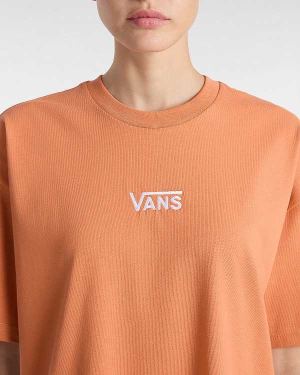 Women Vans Center Vee Tee Dress Orange Malaysia | VN0639714