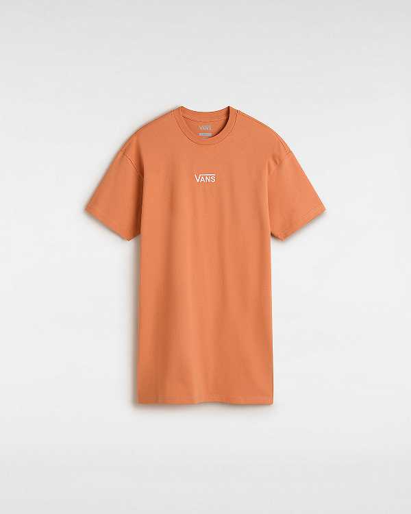 Women Vans Center Vee Tee Dress Orange Malaysia | VN0639714