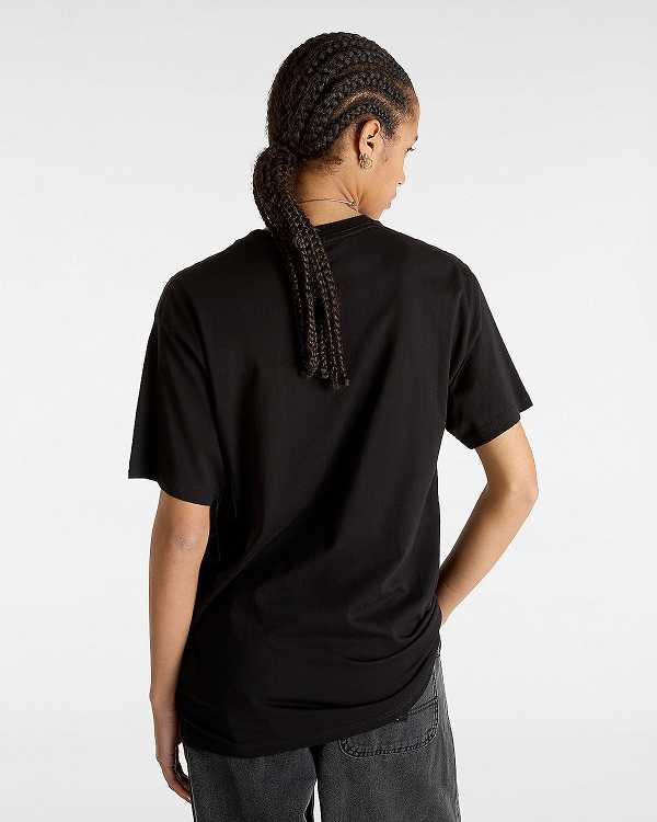 Women Vans Classic T Shirts Black Malaysia | VN6128597