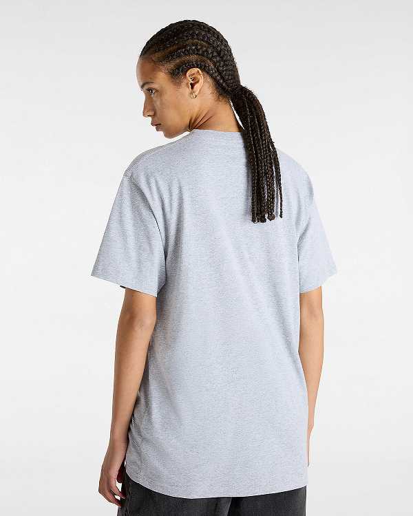 Women Vans Classic T Shirts Grey Malaysia | VN7519836