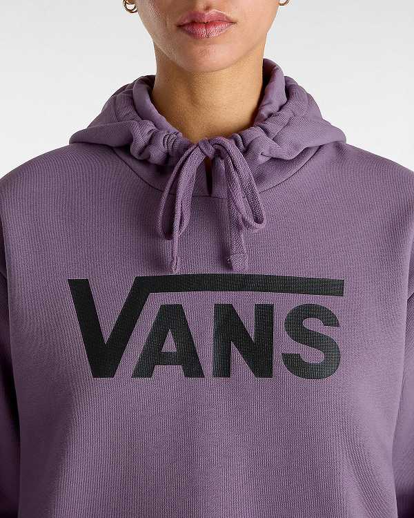 Women Vans Classic V Boyfriend Fit Hoodie Purple Malaysia | VN6975438