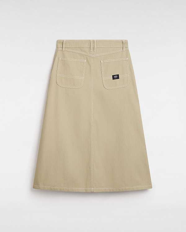 Women Vans Codey Long Flare Utility Skirt Beige Malaysia | VN4812056