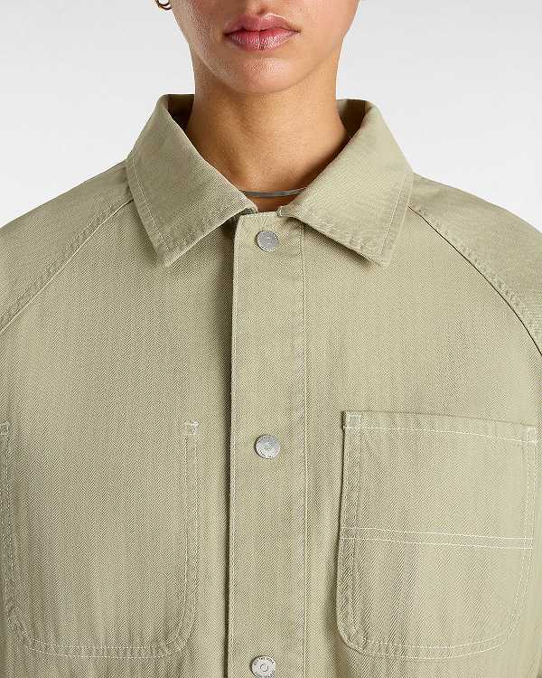Women Vans Codey Utility Coat Beige Malaysia | VN6793124