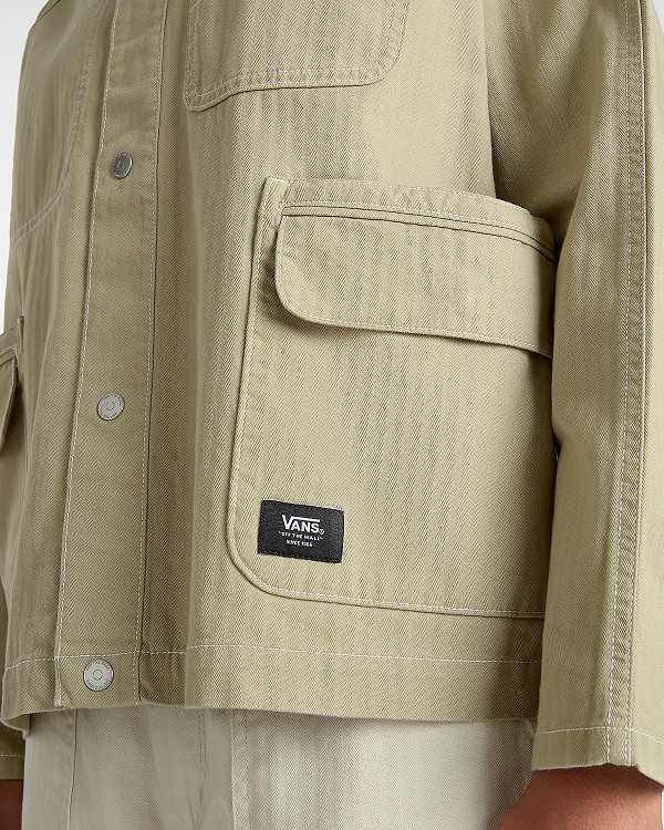 Women Vans Codey Utility Coat Beige Malaysia | VN6793124