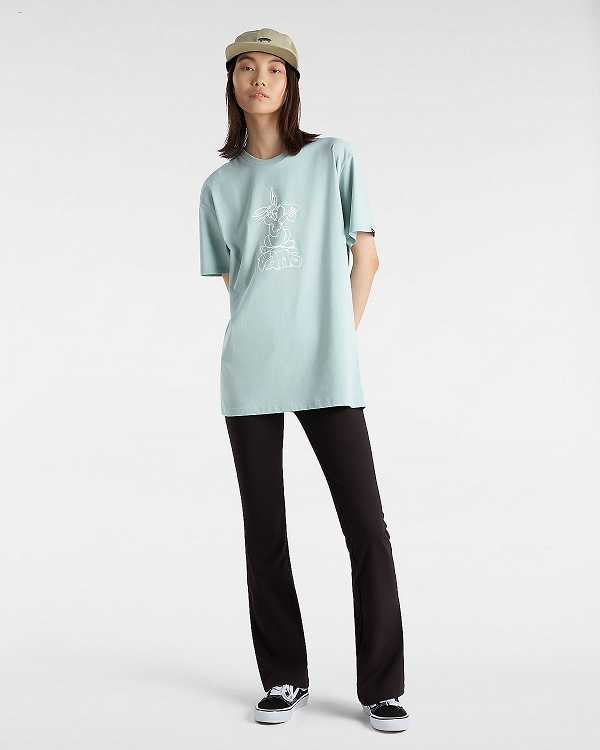 Women Vans Crazy Eddy T Shirts Blue Malaysia | VN2496380