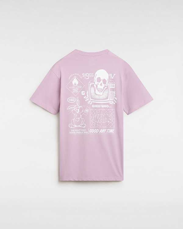 Women Vans Crazy Eddy T Shirts Purple Malaysia | VN5914702