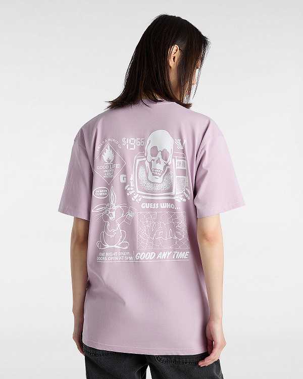 Women Vans Crazy Eddy T Shirts Purple Malaysia | VN5914702