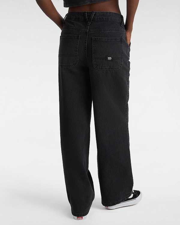 Women Vans Curbside Pants Black Malaysia | VN3458072