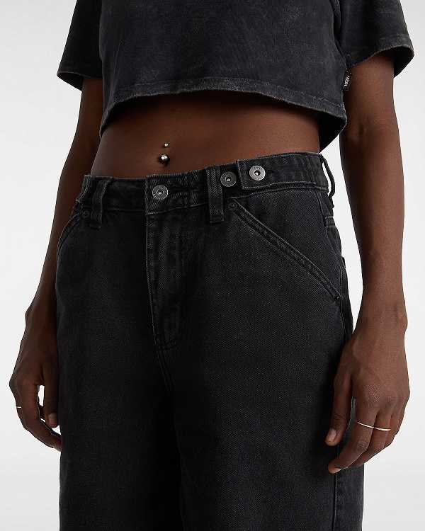 Women Vans Curbside Pants Black Malaysia | VN3458072