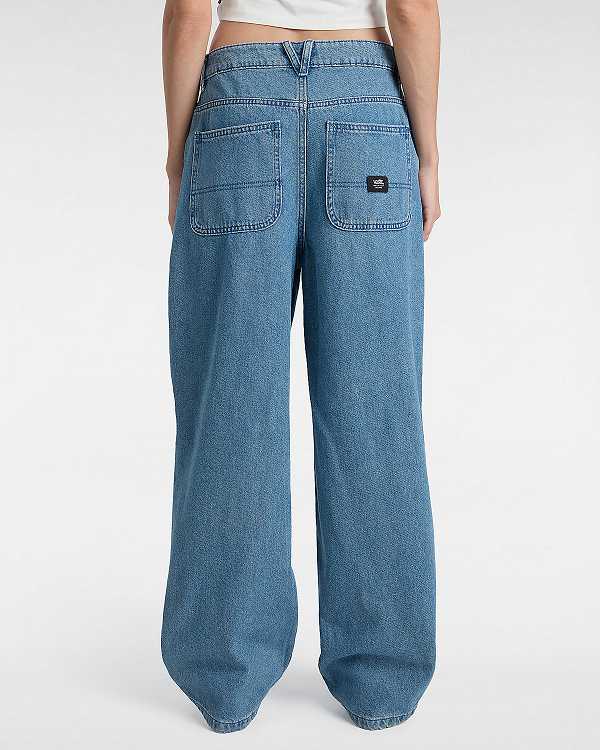 Women Vans Curbside Pants Blue Malaysia | VN1907684