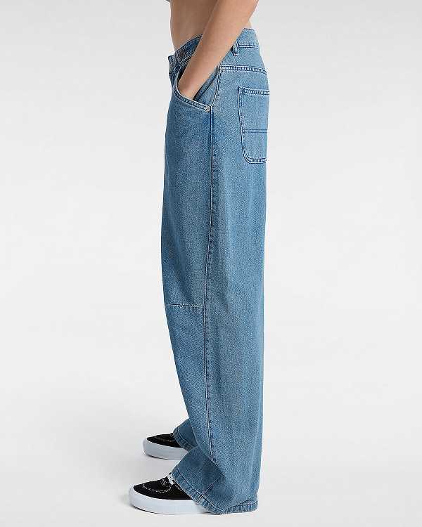 Women Vans Curbside Pants Blue Malaysia | VN1907684