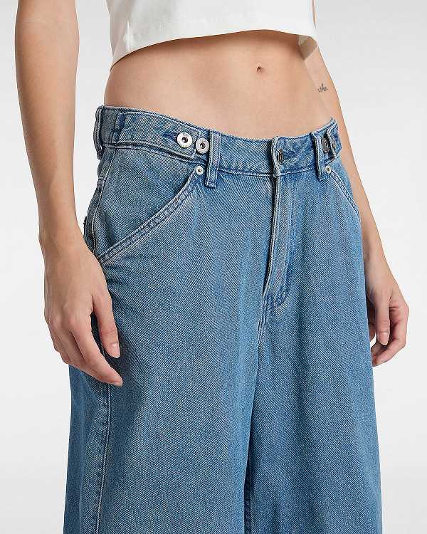 Women Vans Curbside Pants Blue Malaysia | VN1907684