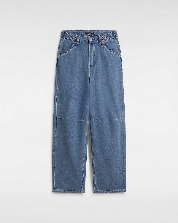 Women Vans Curbside Pants Blue Malaysia | VN1907684