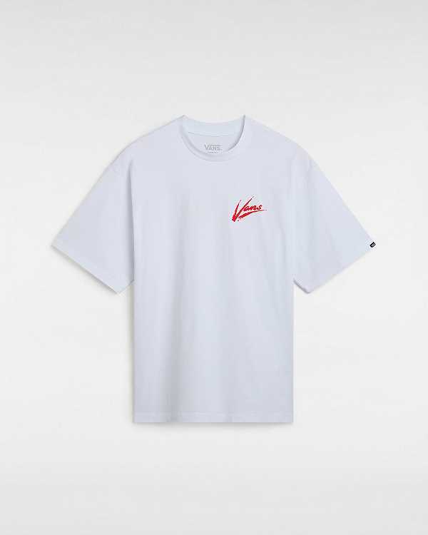 Women Vans Dettori Loose Fit T Shirts White Malaysia | VN7543628