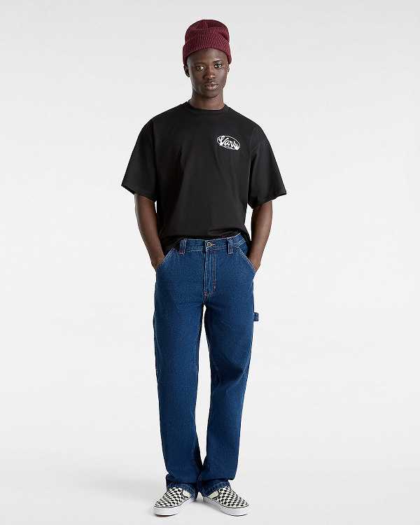 Women Vans Drill Chore Relaxed Carpenter Pants Blue Malaysia | VN4958236
