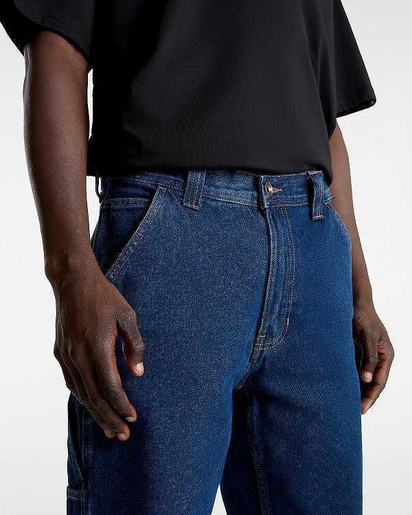 Women Vans Drill Chore Relaxed Carpenter Pants Blue Malaysia | VN4958236