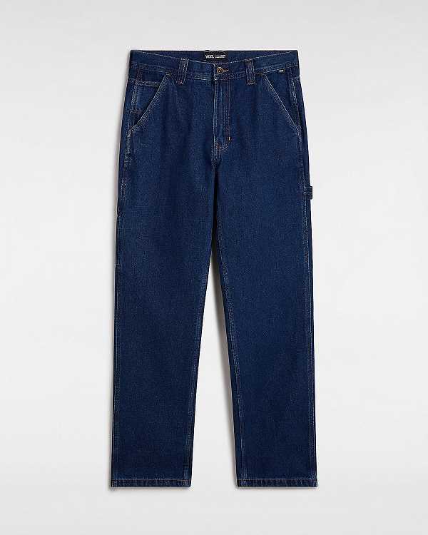 Women Vans Drill Chore Relaxed Carpenter Pants Blue Malaysia | VN4958236
