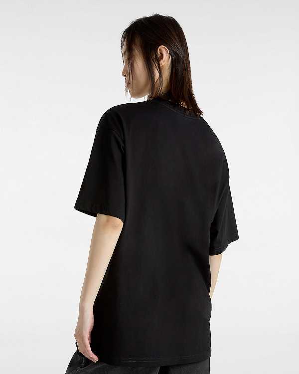 Women Vans Essential Loose T Shirts Black Malaysia | VN5946183