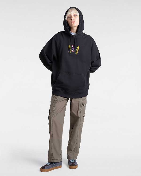 Women Vans Ethereal Hoodie Black Malaysia | VN5149270