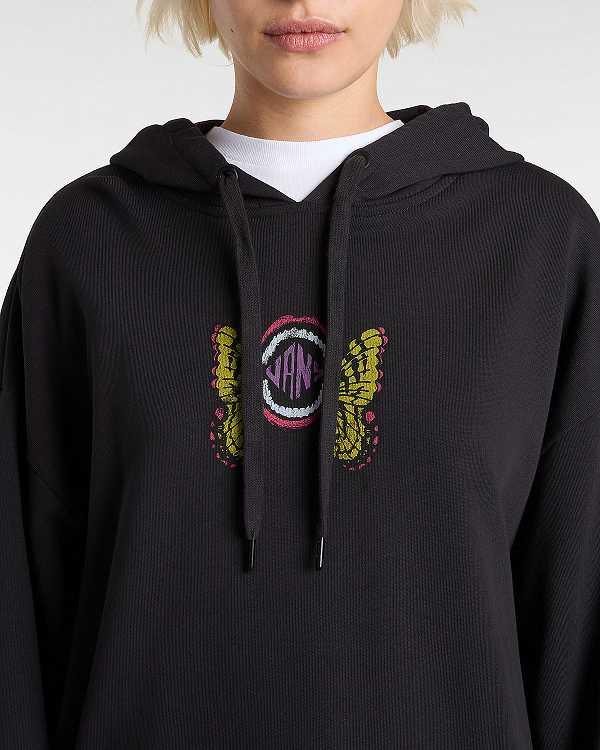 Women Vans Ethereal Hoodie Black Malaysia | VN5149270