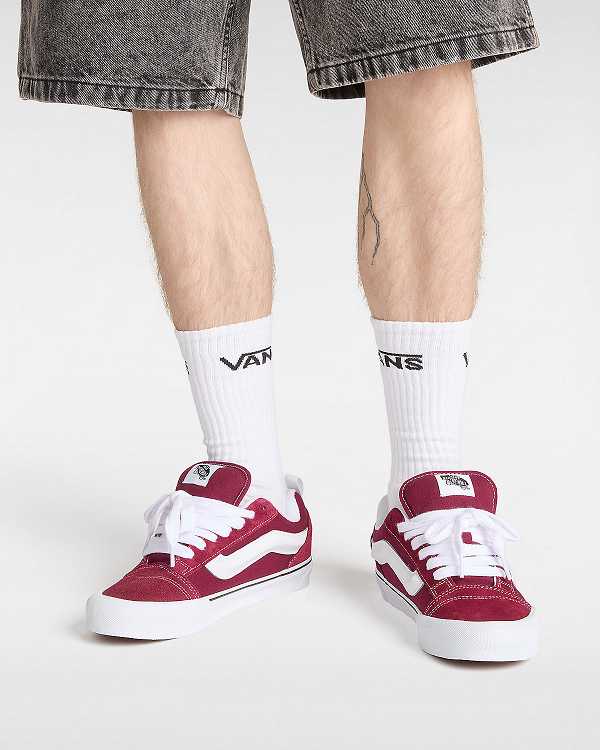 Women Vans Knu Skool Sneakers Burgundy Malaysia | VN8071649