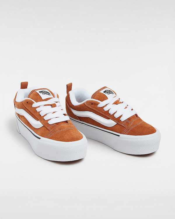 Women Vans Knu Stack Sneakers Brown / Orange Malaysia | VN0627395