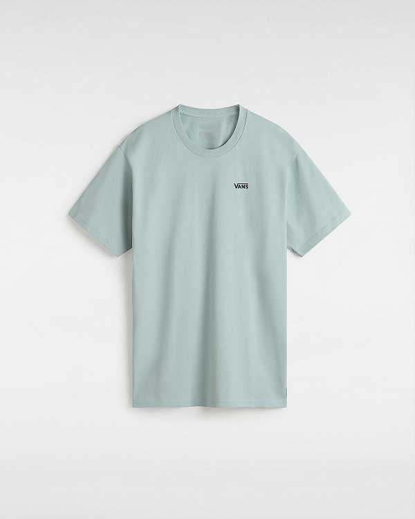 Women Vans Left Chest Logo T Shirts Blue Malaysia | VN7583604