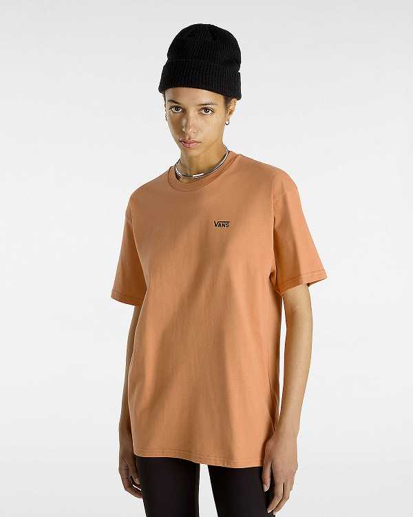 Women Vans Left Chest Logo T Shirts Orange Malaysia | VN1263987