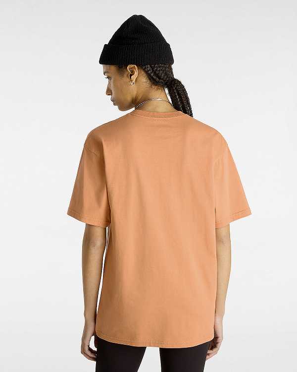 Women Vans Left Chest Logo T Shirts Orange Malaysia | VN1263987