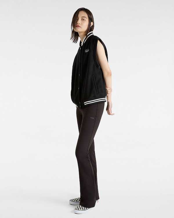 Women Vans Piper Stadium Vest Black Malaysia | VN5280479