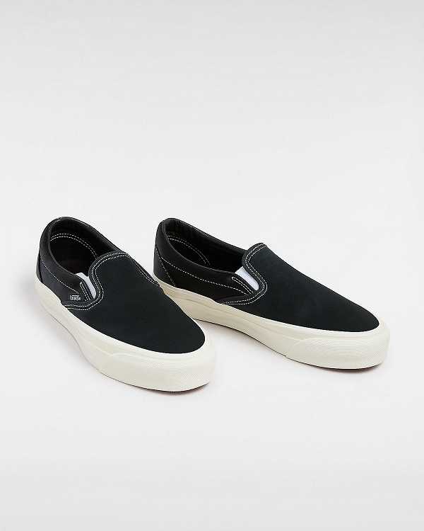Women Vans Premium 98 Satin Slip On Shoes Black Malaysia | VN9082654