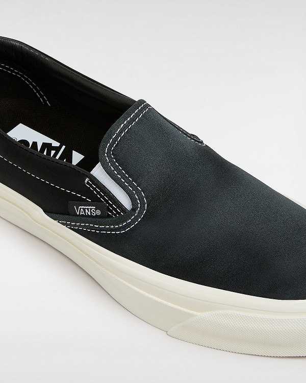 Women Vans Premium 98 Satin Slip On Shoes Black Malaysia | VN9082654